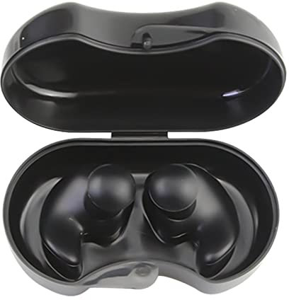 LUOSHUAI OhrenstöPsel 1 Paar Schwimmen Ohrstöpsel Weiches Silikon for Erwachsene Dusche Baden Schnorcheln Surfen wasserdichte Anti-Rausch-Schwimmen-Ohrstecker GehöRschutzstöPsel (Color : BK)