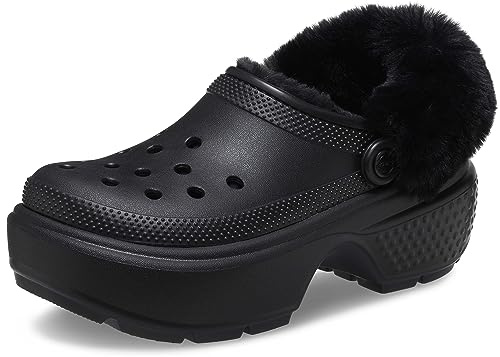 Crocs Classic Lined Stomp Clog Black Men's 4, Women's 6 Medium