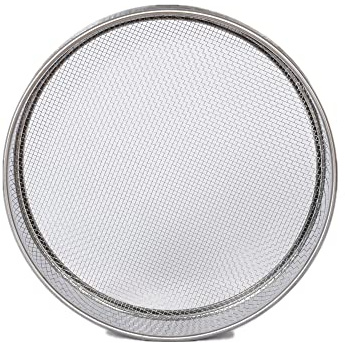 Tamis de sol de jardin – 25,4 cm – Tamis pour sable, roches, saleté, compost (écran en maille de 0,6 cm)