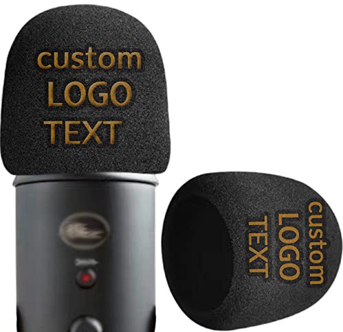 Custom Mic Cover Foam Microphones Personalized Windscreens Condenser (black)