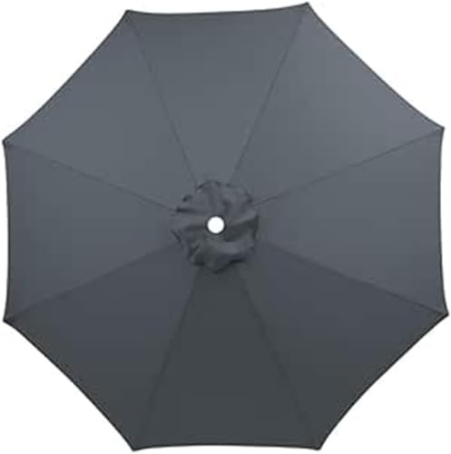 FBARTL 3.0m Sonnenschirm Ersatzbezug 6 Streben/8 Streben Terrassenschirm Bespannung Stoffbezug, Gartenschirm Ersatz-Überdachung, Für Ampelschirm, Hof, Garten, Strand, Pool(Grey,3m-8 Streben)