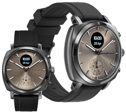 pininfarina Sport Senso Smart Watch, Heart Rate Monitoring, Fitness Tracker, FKM Strap, Sleep Monitoring, GPS Tracker, 30-Day Battery Life, Android & Apple Compatible
