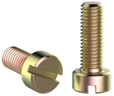 AYYSSM Color Zinc Plating Slotted Cheese Head Screws Slotted Grooving Screw M3-M10(40mm,M8 (20Pcs))