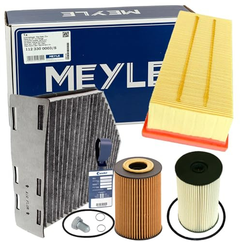 Meyle Inspektionspaket 1123300003/S 1.6+2.0 Tdi | 1123300003/S, Meyle Filter-SATZ+1113800100+MN1801 für A3 Caddy 3 Passat 3C