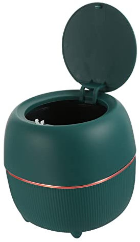 LABRIMP Kreativer Desktop-mülleimer Mit Deckel Kompakte Abfalltonne Für Schreibtisch Für Büro Und Zuhause Platzsparend Und Praktisch Peacock