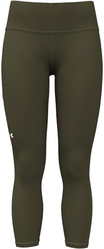 Under Armour Mujer Tech Hi Ankle Leg, leggings deportivos hasta el tobillo súper ligeros, pantalones de gimnasio elásticos con cinturilla antideslizante y bolsillo lateralExpedition Green / / White,XS