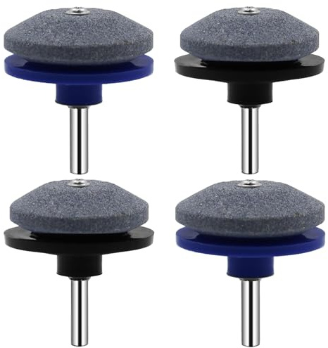INHEMING 4pcs Rasenmäher Messerschärfer,Rasenmäher Schärfer, Rasenmäher Messerschärfer Gartengeräte Schärfer,für die Meisten Bohrmaschinen Handbohrer