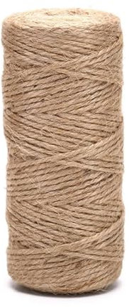 CIVIOOH 50m/80m/100m Handgemachte Hanf Leinen Schnüre Seil Krawatte Sackleinen Schnur String DIY Handwerk Dekoration 1,5mm
