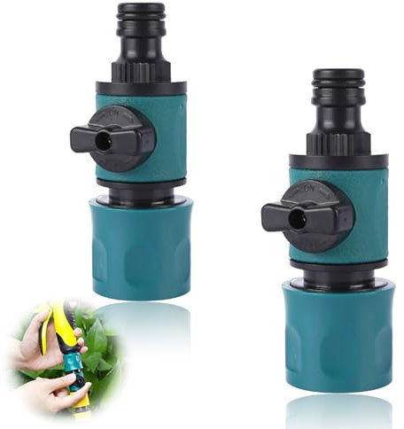 TuseRxln Quick Release in Line Outside Tap Kit, 2Pcs 16mmGarden Tap Hose Connector, One Male and One Female Connector Valve Extender