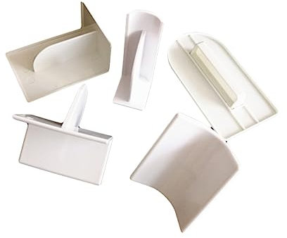 Mobestech 5piezas Paleta Raspador De Fondant para Tartas Alisador De Pasteles para Decorar Postres Cremas y Repostería Raspador De Pasteles para Fondant Blancos