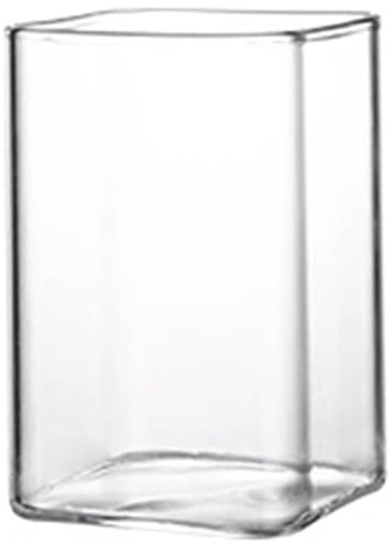 WxuuLTGJR Verres à vin carrées Cocktail Verre Soucche sans Verre Transparent Verres de jus de Verre réutilisables à l'extérieur Pique-Nique