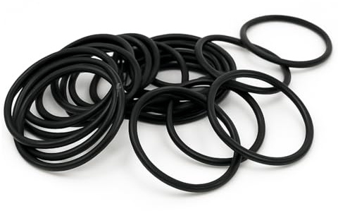 Power Rubber O-Ring NBR, 10,1x1,7 mm, Gummidichtung, Dichtungsringe, Nitril, Acrylnitril-Butadien-Kautschuk, Hohe Härte, Ölbeständig, Satz mit 100 Stück, Schwarz