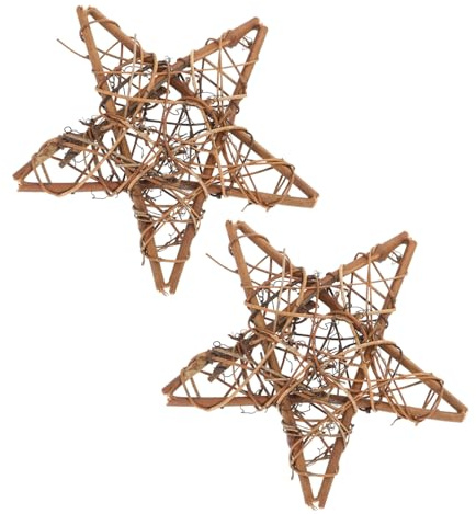 VALICLUD 2 Piezas Estructura Resistente Color Marrón de Aros de Ratán en Forma de Ideales para Interior y Espacios al Aire Libre para Guirnaldas DIY