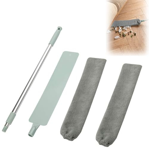Gap Dust Cleaner, Retractable Microfiber Gap Dust Brush with 2 Dusting Cloths, Flat Gap Duster Tool for Cleaning Furniture, High Ceiling Fan, Blinds