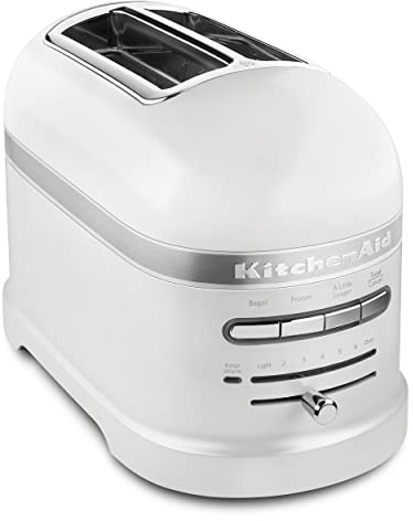 KitchenAid 2 Slice Pro Line Automatic Toaster with Extra Wide Slots KMT2203FP, Frosted Pearl White