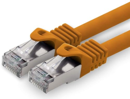 1aTTack.de 2,0 m - orange - 1 pièce câble réseau CAT.7 câble patch SFTP PIMF LSZH câble Gigabit Lan 10 Gb s câble brut cat7 avec connecteur RJ45 Cat6a compatible avec CAT5 CAT6 cat7 cat8