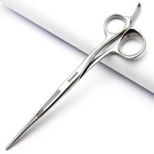 Sharonds 15 cm frisörsax frisyr studiosalong high-end frisörsax hårstyling saxar gjord smal design (vit)
