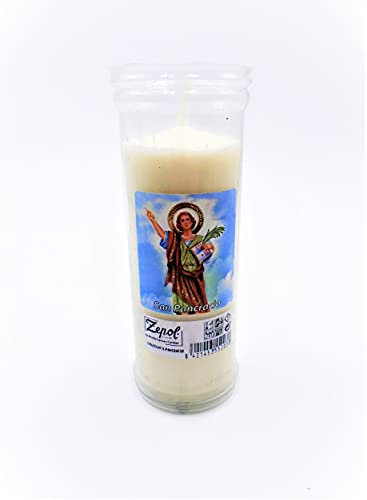 san pancracio vela blanca de la iglesia vela religiosa Jesús Cristo cristiano dios visitas a la iglesia