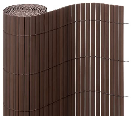 Ventanara® Sichtschutzmatte PVC Sichtschutzzaun Sichtschutz Windschutz für Garten Balkon Terrasse (300 x 200 cm, Braun)