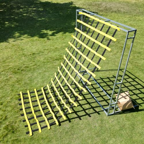 CL CLC 13ft X 6ft Climbing Cargo Net Black & Yellow - (156 inch x 72inch) Playground Cargo Net - Climbing Net for Swingset - Indoor Climbing Net - Climbing Ladder