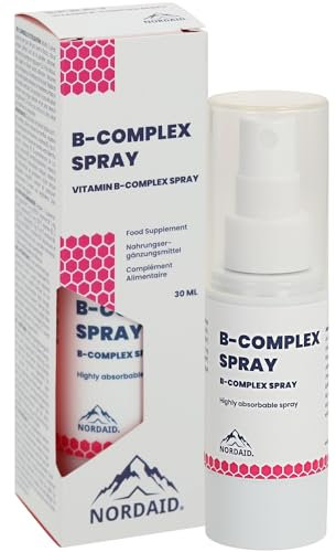 Vitamin B Komplex Spray - für 2 Monate - Alternative zu Tropfen & Kapseln - B Complex Vitamin Hochdosiert - Vitamin B-Complex Präparate- Vitamin B Spray - Vitamin B Komplex Forte - Nordaid