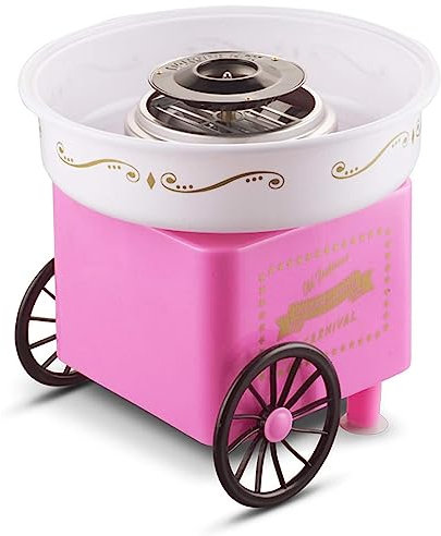 UZIAH Cotton Candy Floss Maker, Electric Cotton Candy Machine, Stainless Steel Bottom Groove, Ceramic Heating Tube, for Kids Creative Gift
