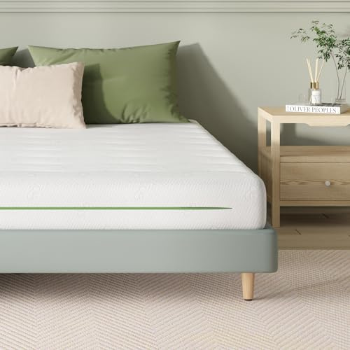 Novilla Materasso 140x190, Materasso Matrimoniale Altezza 14cm in Schiuma Rinfrescante in Fibra di Bambù, Supporto Perfetto Altamente Traspirante, Rispettoso Della Pelle