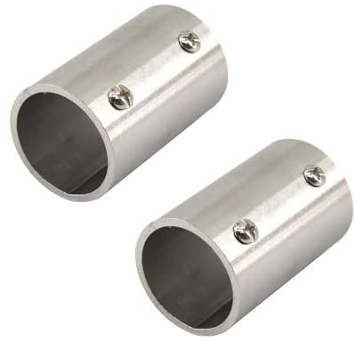 32 mm rostfritt stål rak rörmontering rörstångsanslutning för rack hängande stång staket räcke (2 delar)