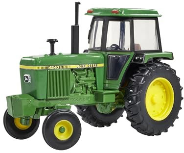 John Deere Britains 4240 Model | Detailed Diecast Metal and Plastic Tractor Toy | Child's Farm Toys for Indoors and Outdoors | Classic Tractor Toys for 3+ Year Old Boys and Girls