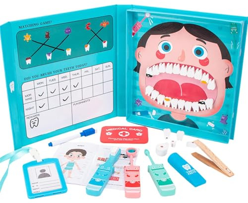 Medicis Set di Giochi per Bambino Dentista, Gioco di Ruolo del Dottore, Educativi