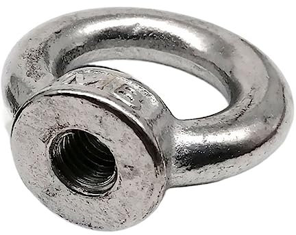 1pc M3 M4 M5 M6 M8 M10 M12 304 A2-70 Edelstahl Ringmutter Runde Schleife Kreis Loch Auge ring Mutter for Marine Kabel Seil(M8)