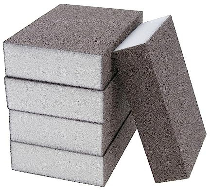 Sand Paper,Emery Cloth,Drywall Sandpaper,Liquid Sandpaper,5 Pcs Sanding Sponges Medium Sandpaper Sponge Pads Metal Wood Furniture Polishing Abrasive Tools Carpentry Polishing Tool(120grit)