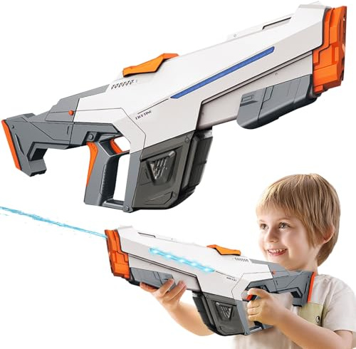 Pistola ad Acqua Elettrica, Fucile ad Acqua Elettrico Potente per bambini adulti, con Assorbimento Automatico, Capacità 610 ml, Pistola Acqua per piscina, feste, spiaggia all'aperto