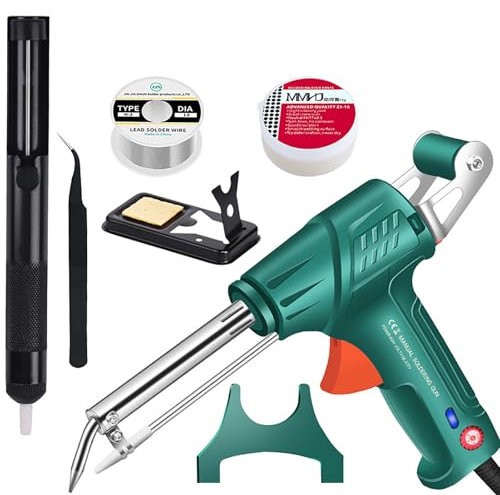 Soldador Láser Industrial Con Calefacción Interna | Kit De Pistola De Hierro De Soldadura Multifunción 6 En 1-herramienta De Soldadura Portátil Para Uso De Metalurgia,Diario E Industrial(Color:verde)