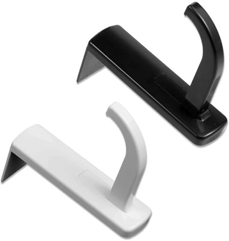 2pcs Headphone Monitor Stand Hook for Earphones Narrow Adhesive Gaming Earphones Holder on Screen Headset Hanger Stick-on Support for Computer Over Ear Earphone Monitor Screen Edge Storage Hooks