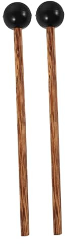 2 Stück Holz Schlagzeugschlägel mit Gummikopf für Xylophon | Geeignet für Glockenspiel, Marimba und Holzblockmusik, Ergonomischer Griff, für Profis und Anfänger