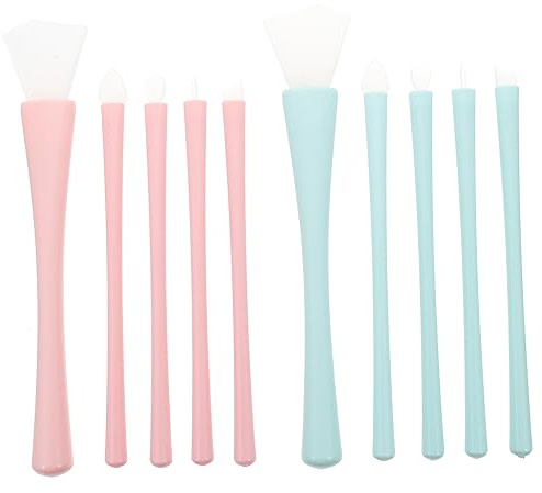 DECORNIJIA 2sätze Silikon-augen-make-up-applikator mit Ergonomischen Grifflinern und Lipgloss-applikator für Präzise Anwendung von Lidschatten und Eyeliner