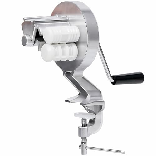 EcoGleam Machine à pâtes manuelle à manivelle pour pâtes italiennes authentiques, outil de cuisine