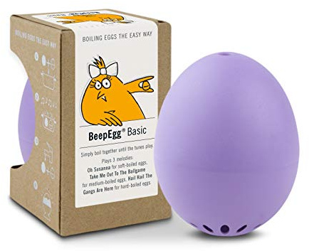 BeepEgg Basic Purple – Egg Timer for Boiling Eggs – Musical Egg Cooker for Soft, Medium, Hard Boiled Eggs – Food Safe – Singing Floating Egg Timer – Egg Cooker for 3 Levels of Doneness - Brainstream