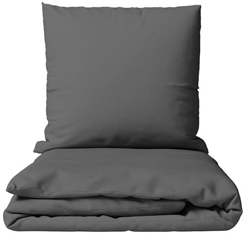 Leonado Vicenti Baumwolle Bettwäsche Uni 135x200 155x200 155x220 200x200 200x220 220x240 wählbar, 2teilig, Silber