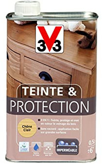 V33 Teinte & protection meubles et boiseries, Chêne clair 0,5L