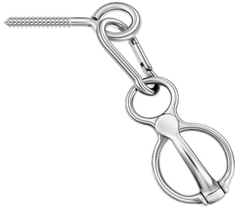 Enwye 1 Juego de Productos de Seguridad para Montar en caballoAnillos magnéticos para Atar y retraer para Ayudar a Tirar del Caballo hacia atrás y aliviar la presión sobre él.