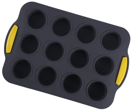 UKCOCO Teglia Muffin Silicone Tazze Riutilizzabile Antiaderente Stampi Da Forno Resistenti e Leggeri Per Cupcake Dolci Dessert e Snack Adatta Per Cucine Domestiche e Professionali