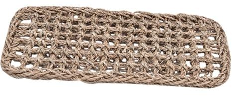 FUTUREORYY Handgewebte Reptilien Kletternetz Matte Aus Seegras 20x14x2cm Für Bartagamen Eidechsen Haustierkissen Reptilienhöhle