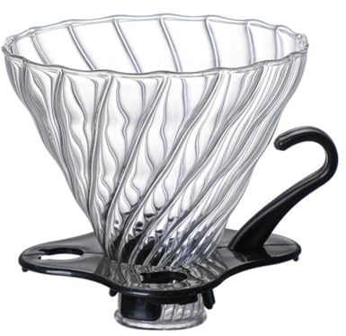 Idhadkc Pour over Coffee Dripper Coffee Filter for 1-4 Cups Reusable Coffee Maker Heat- Glass Coffee Cone