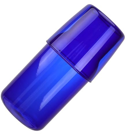 IWOWHERO Juego De Vasos y Jarra De Vidrio Azul Botellas De Agua Azul Cristal Borosilicato Resistente Alta Temperatura Para Hogar Oficina y Eventos Set 2 Piezas