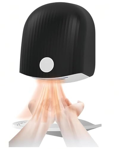 SAYEYBU Asciugamani Elettrico A Risparmio Energetico, Asciugamani Elettrico Commerciale A Risparmio Energetico, Asciugamani Elettrico Automatico, per Cucina, Bagno E WC,Nero,with Tray