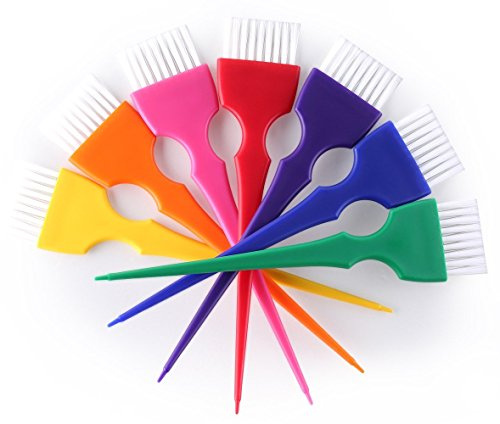 Brochas Pequeñas para Teñir el Pelo de Diferentes Colores– Juego de 7 Cepillos con Colores Diferentes