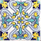 PIASTRELLA in Ceramica VIETRESE Decorate 10X10XH1, VIETRI Ceramic Tile (Ordine Minimo 5 Pezzi Anche l'uno Diverso dall'altro)