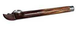 bong-discount Handpfeife, Pur-Pfeife, HOLZ-Pfeife | 125 mm | SHISHAM-Holz, silber/gold